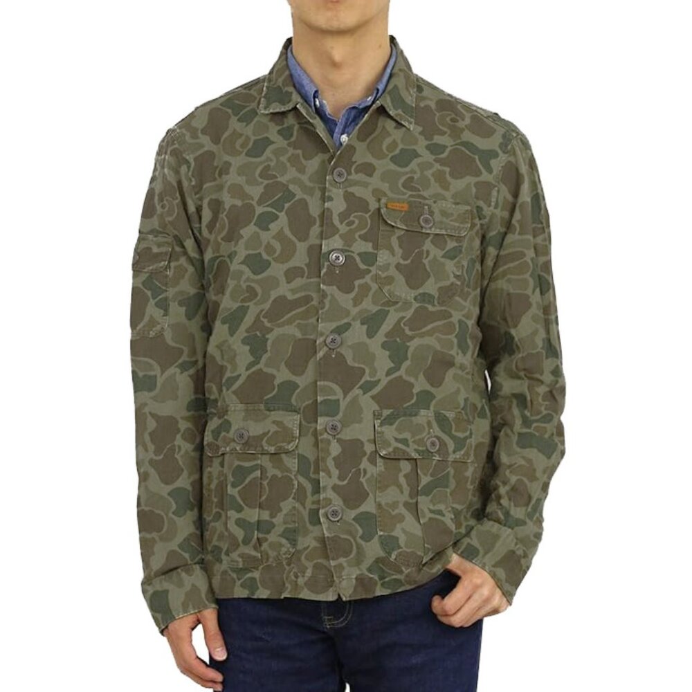 NEW Polo Ralph Lauren Camo Jacket Vintage Style Lightweight Weathered Camouflage